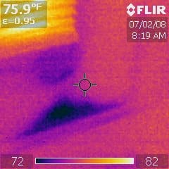 Infared Inspections 123111 Leak below a window in a bedroom
