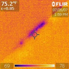 Infared Inspections1111 Basement wall leak